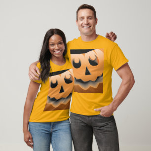black orange pumpkin halloween T-Shirt