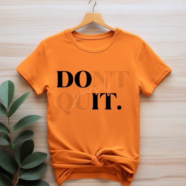 Black Orange Simple Typography T-Shirt (Creator Uploaded)