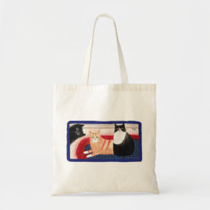 Black Orange tabby Ginger Tuxedo Funny Cat Lover Tote Bag