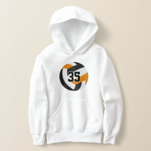black orange team colours jersey number volleyball