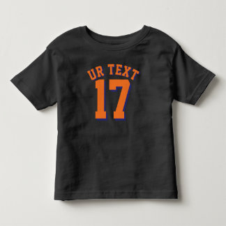 Black & Orange Toddler | Sports Jersey Design T-Shirt