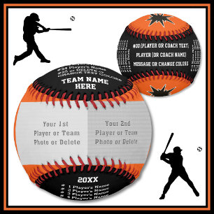 Black, Orange, White, Custom Baseball Ball, or ANY