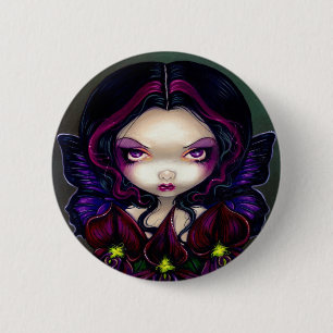 "Black Orchid Fairy" Button