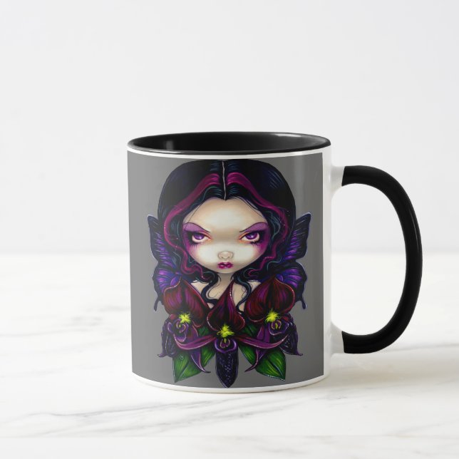 "Black Orchid Fairy" Mug (Right)
