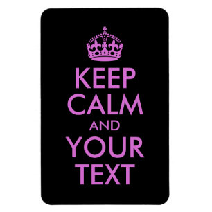 Black Orchid Keep Calm and Your Text Magnet