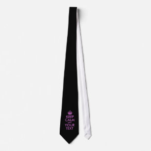 Black Orchid Keep Calm and Your Text Tie