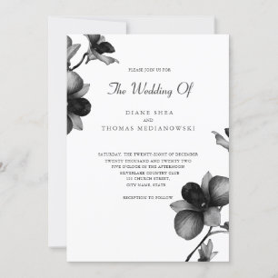 Black Orchid Wedding Invitation