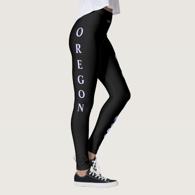 Black Oregon State Grape Leggings (Right)
