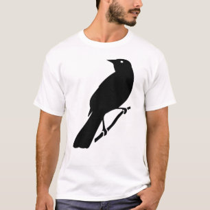 Black Oriole Bird Perched On a Tree Branch T-Shirt