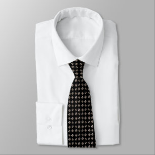 Black Ornament Neck Tie
