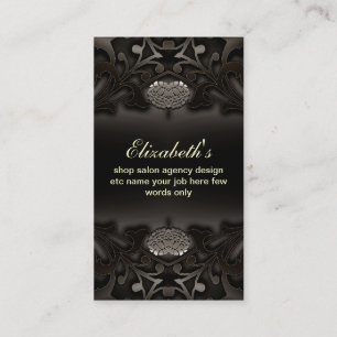 black ornate business card
