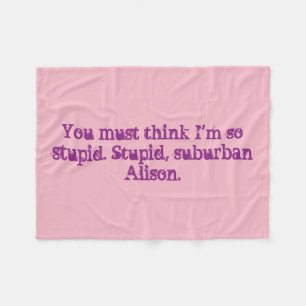 Black Orphan Alison Quote Blanket
