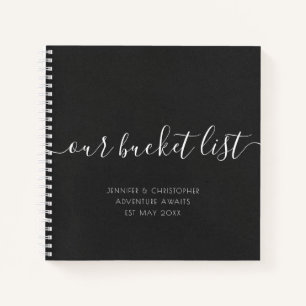 Black Our Bucket List Couples Keepsake Notebook