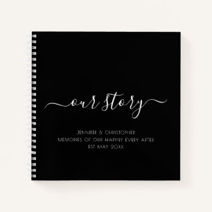 Black Our Story Memories Couples Keepsake Journal