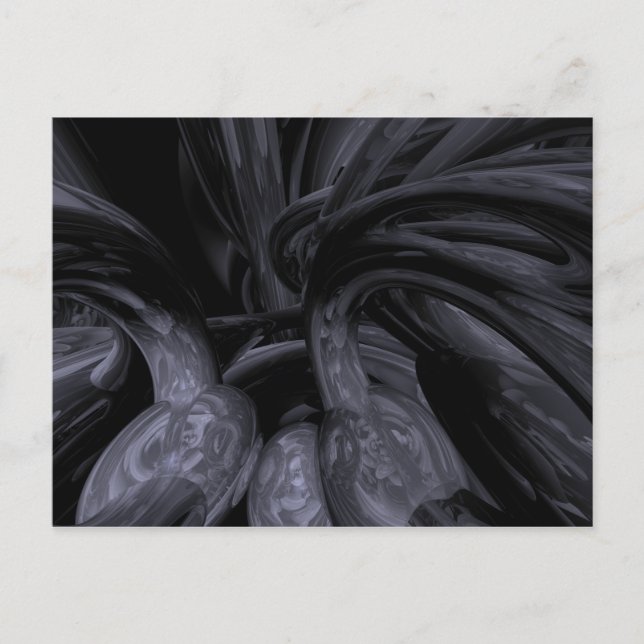 Black Out Abstract Postcard (Front)