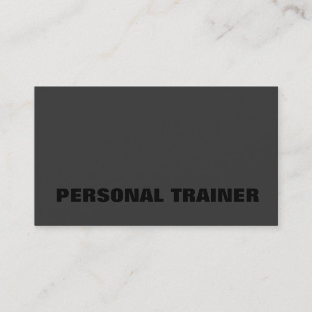 Black Out Personal Trainer Fitness Sport Business Card (Front)