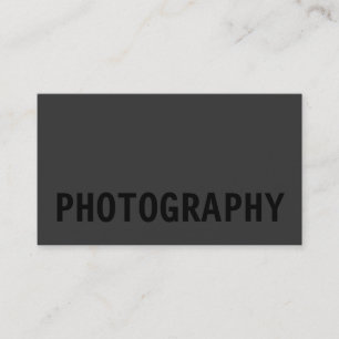 Black Out Photographer Business Card