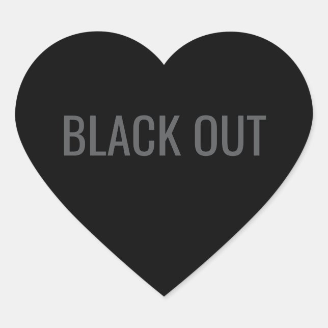 Black Out - Typography Sticker (Front)