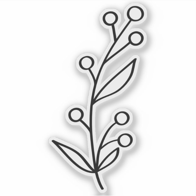 Black Outline Berry Custom Cut  (Front)