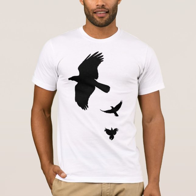 Black outlines of Crows T-Shirt (Front)