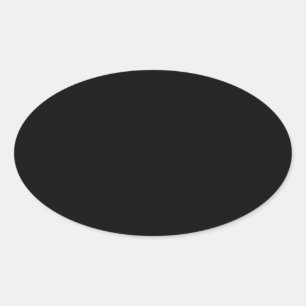 Black Oval Sticker