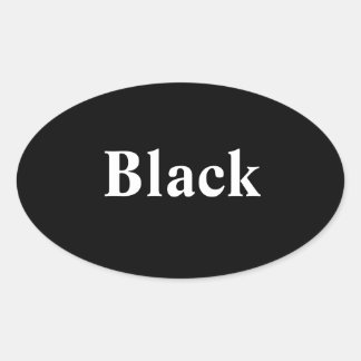 Black Oval Sticker