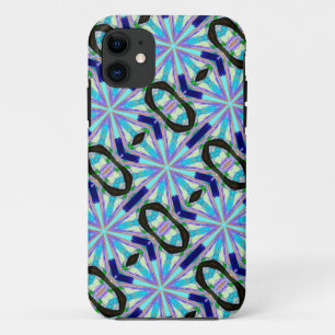 black ovals and blue stars case