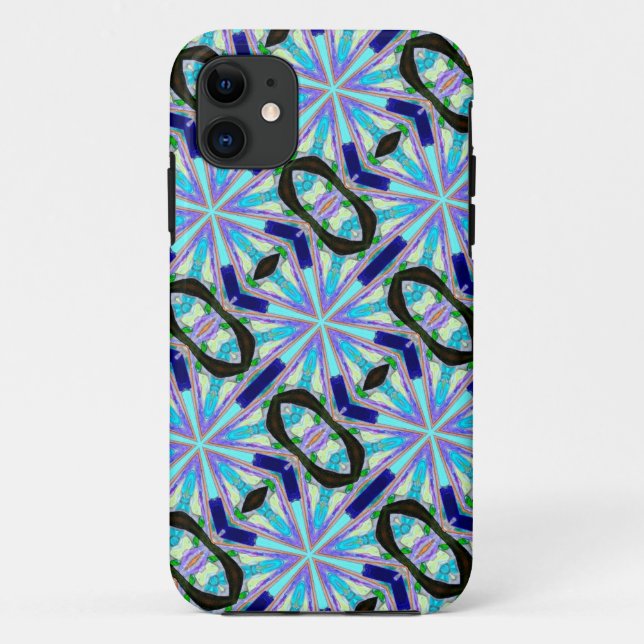 black ovals and blue stars case (Back)