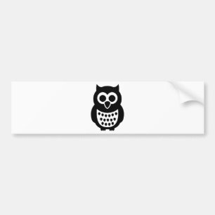 Black Owl Bumper Sticker