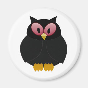 Black owl magnet