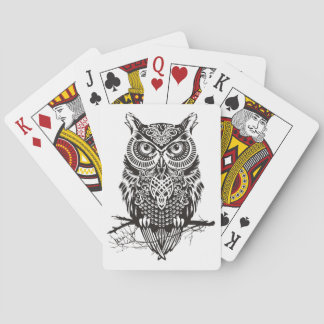 Black Owl Playing Cards