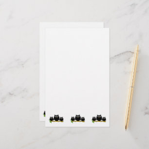 Black Owls Design Stationery