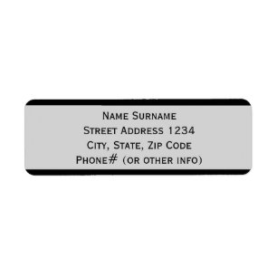 Black Paint Return Address Label