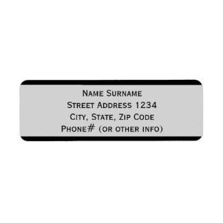 Black Paint Return Address Label