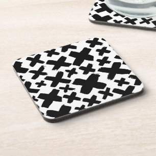 Black Paint Splash Pattern Coaster