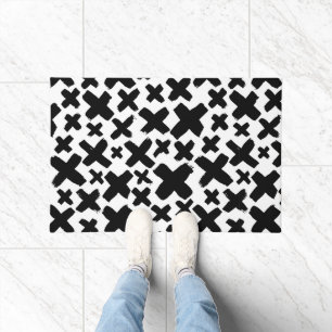 Black Paint Splash Pattern Doormat