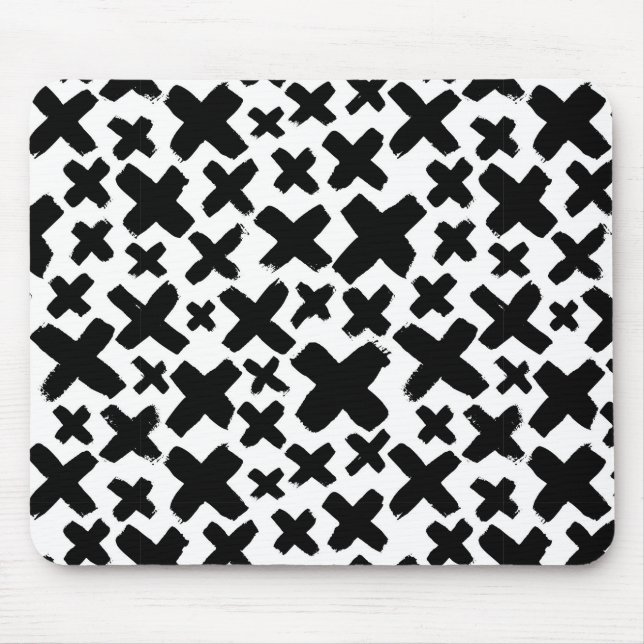 Black Paint Splash Pattern Mouse Pad (Front)