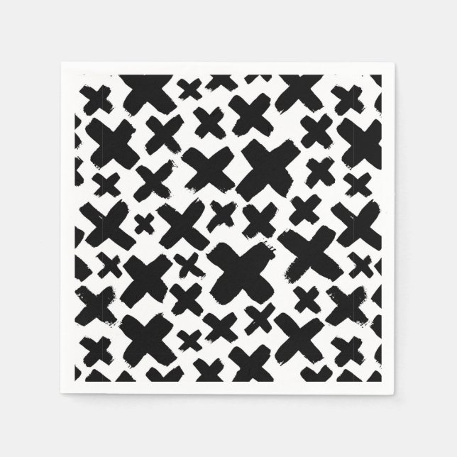 Black Paint Splash Pattern Napkin (Front)