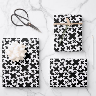 Black Paint Splash Pattern Wrapping Paper Sheet