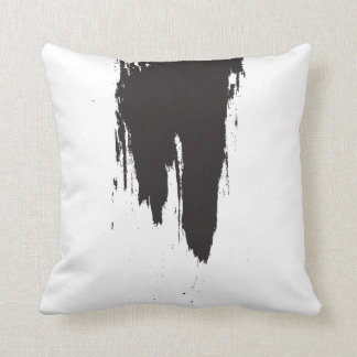 Black Paint Stroke Minimal Cushion