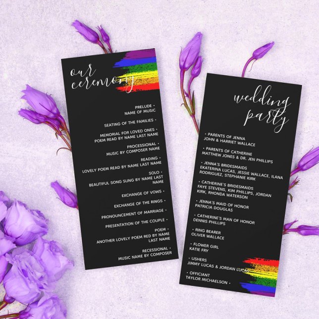 Black Paint Strokes Pride Flag LGBT Wedding (Creator Uploaded)