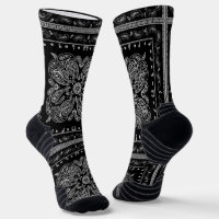 Black Paisley Bandanna Print