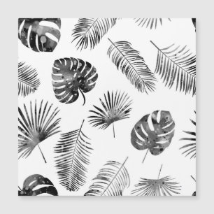 Black palm leaves: vintage seamless.
