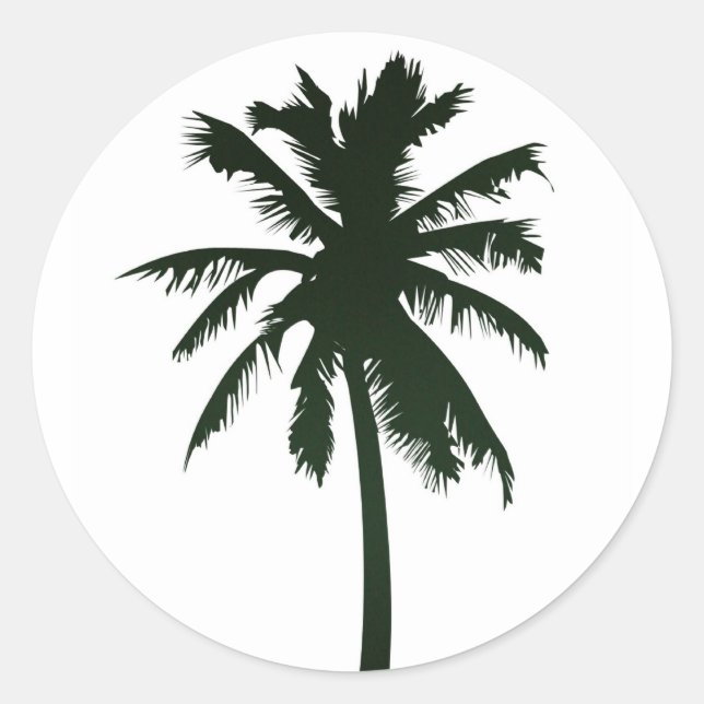Black Palm Tree Sticker (Front)