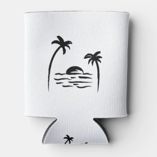 Black palm trees design can cooler