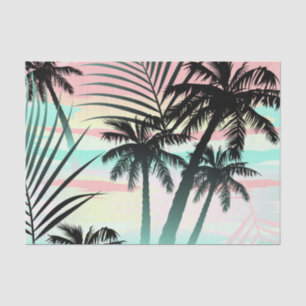 Black palms at sunset tissue paper