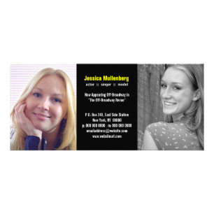 Black Panel Double Headshot Rack Card