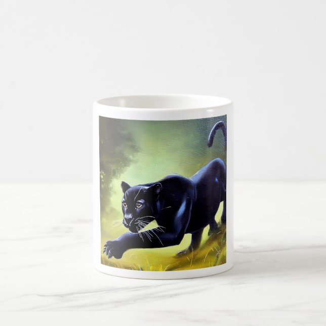Black Panther (11) Wild Cat  Coffee Mug (Center)