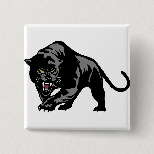 Black Panther 15 Cm Square Badge (Front)