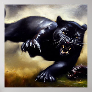 Black Panther (2) Wild Cat  Poster